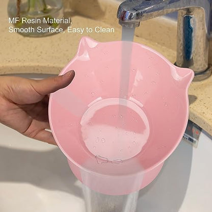 Detachable Elevated Cat Bowls, 15° Tilted Raised Cat Food Bowl Anti-Vomiting,Whisker Friendly, Adjustable Pet Dishes Extra Wide for Protecting Spine, Adult Kitten (Pink - Image 5