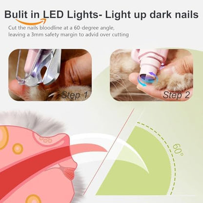 2-in-1 Dog Nail Grinder & Dog Nail Clipper for Sensitive Pets - Image 6