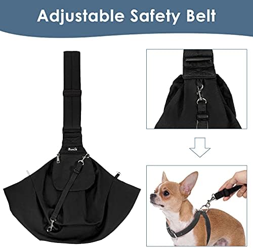 Lukovee Pet Sling, Puppy Small Pet Cat Carrier with Safety Hook - Image 3