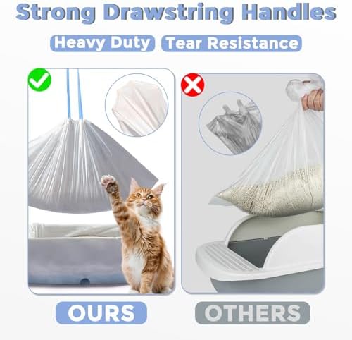Jumbo Cat Litter Box Liner Bags for Standard Litter Boxes,10 count,36" x 18",Extra Thick and Scratch-resistant,Heavy Duty Cat Litter liners - Image 4