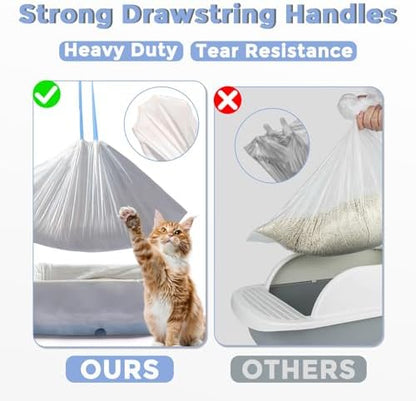 Jumbo Cat Litter Box Liner Bags for Standard Litter Boxes,10 count,36" x 18",Extra Thick and Scratch-resistant,Heavy Duty Cat Litter liners - Image 4