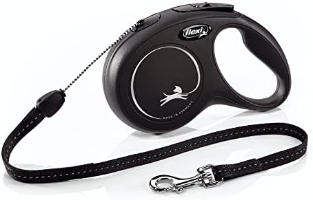FLEXI® Classic Cord Retractable Dog Leash, Small, 26 ft - Black by Flexi