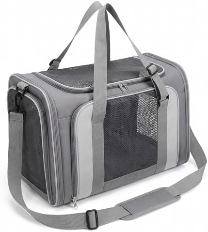 Cat Carrier Soft Sided Pet Travel Bag, Oxford Cloth Lightweight Carrier for Cat Up to 20 Pounds, Portable Handbag & Crossbody Cat Carrier for Outdoor Use by Unknown