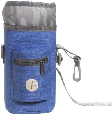 Dog Treat Pouch with Drawstring, Treat Pouches for Pet Training, Dog Training Treat Pouch Built-in Poop Bag Dispenser, Pet Training Walking and Rewarding Holder (Blue) - Image 6