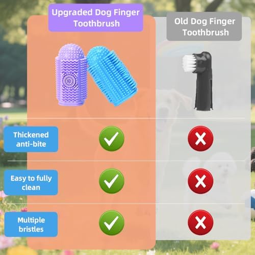 6Pcs Silicone Dog Toothbrush,360° Dog Tooth Brushing Kit,Finger Toothbrush,Cat Tooth Brush,Teeth Cleaning,Dogs Cats Teeth Cleaning Dental Care - Image 5