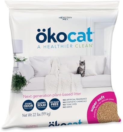 ökocat Super Soft Natural Wood Clumping Cat Litter, Odor Control, 22 Lbs by okocat