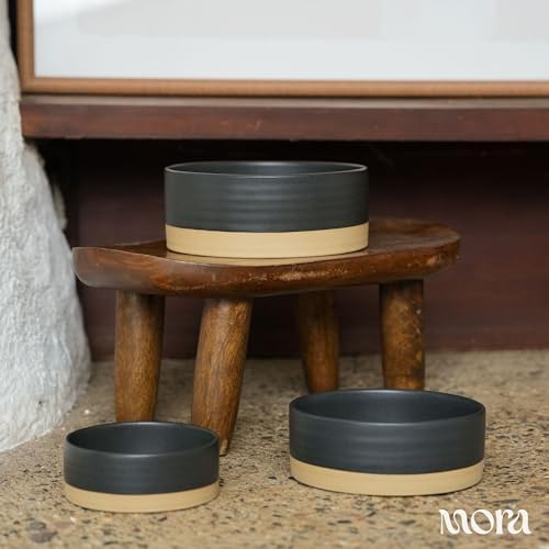 Mora Ceramic Pet Bowl Size Large - Food/Water Dish for Large Dogs, Cats, Great Dane, Mastiff, ect. 50oz or 8 Cups - Basic Bowls for Your Large Dog or Cat, Mix and Match for a Set - Liquorice - Image 5