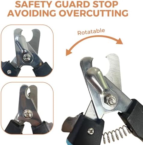 PAPIFFEED Dog Nail Clippers & Grinder with Manual Nail Clipper – Quiet 3-Speed Electric Dog Nail Trimmers with Dual LED, Rechargeable Pet Nail File for Dogs & Cats (Orange) - Image 3