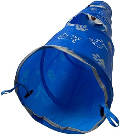NFL Detroit Lions Cat Tunnel Tube Toy with Plush Football Catnip and Feathers Collapsible Tunnel for Cats to Play, Peek and Hide, Sporty & Fun Cat Tunnel Toy with Team Logo All-Over Design! - Image 4