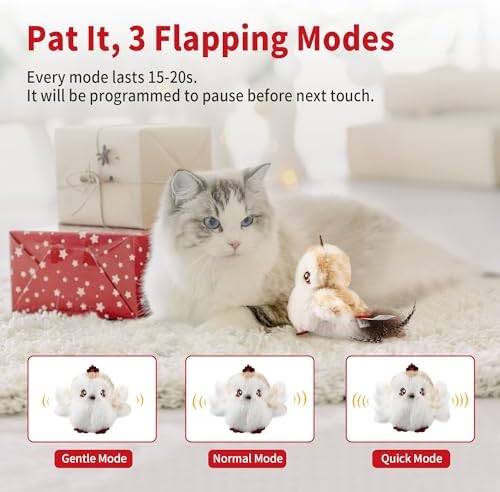 Gigwi Flappy Bird Cat Toy, USB-Charged Squeaky Catnip Toy for Indoor Cats - Image 4