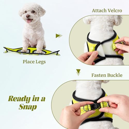 No Pull Dog Puppy Harness and Leash Set Reflective Mesh Vest Medium - Image 4