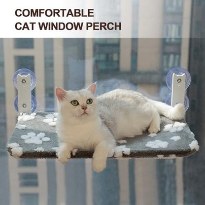Cute Cat Window Perch, Foldable Cat Window Hammock, Grey - Image 2