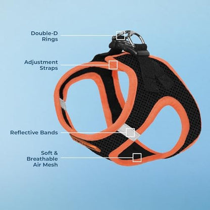 Voyager Step-in Air Dog Vest Harness - Black/Orange Trim, Medium - Image 4