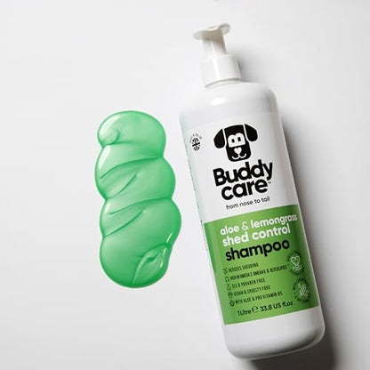 Shed Control Dog Shampoo by Buddycare | Aloe & Lemongrass Scented | with Aloe Vera and Pro Vitamin B5 (33.8oz) - Image 4