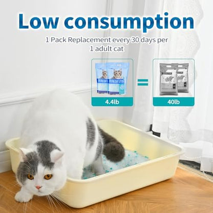 Made4Pets Cat Litter Crystals,Non Clumping Litter 8.6 lbs(2 x 4.3 lb Packs) - Image 5