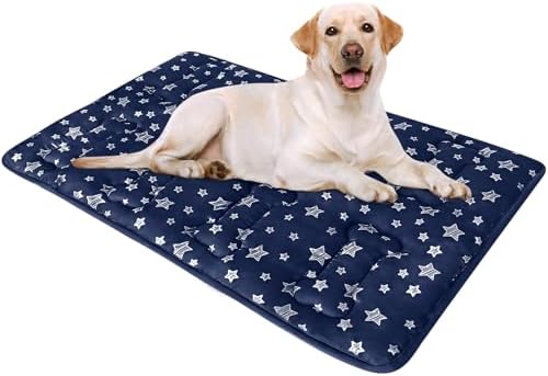 Dog Crate Pad Mat (36" X 23"), Soft Dog Bed Mat with Cute Prints by Moonsea