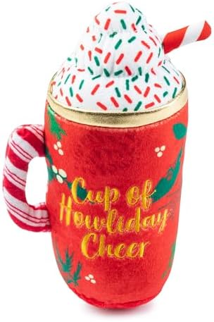 Haute Diggity Dog Howliday Cheer Mug Plush Dog Toy, Drink Parody Chew Toys - Image 2