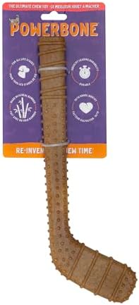 Powerbone Pet Chew Toy for Dogs - Durable, Non Toxic & Pet Safe - Best for Aggressive Chewers, Long Lasting Dental Health, Dog Teeth Cleaning, Dog Life Stages - Hockey Stick 12" by The+Chew+Club