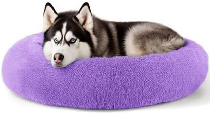 Extra Large Dog Beds, 36in Human Dog Anxiety Relief Comfort Bed (Purple) by Hoewina