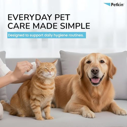 Petkin Jumbo Pet Ear Wipes, 80 Extra Moist Wipes - Soothing & Deodorizing Pet Ear Cleaner to Remove Dirt, Odor, & Wax - Safe, Convenient, & Easy to Use Pet Wipes for Dogs, Cats, Puppies & Kittens - Image 6