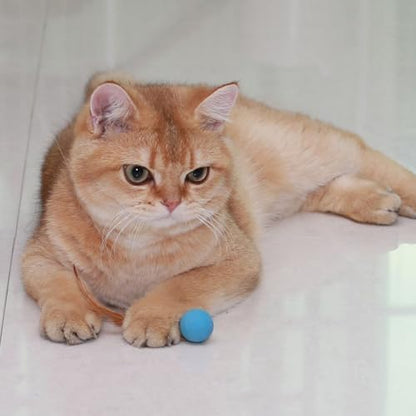 Cat Toy Ball with Feathered Tail for Indoor Cats, 3-Pack - Image 4