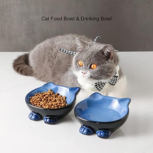Nihow Ceramic Basic Cat Bowls: 5 Inch Cat Bowl for Food & Water - Image 4