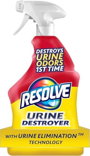Resolve Urine Destroyer Enzyme Cleaner Spray, Pet Carpet Cleaner Solution by Resolve