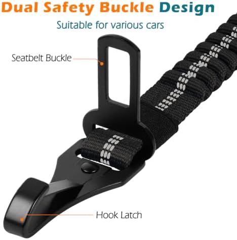 PetBonus 2 Pack Dog Seat Belt for Car, Durable Dog Car Harness for Vehicle - Image 6