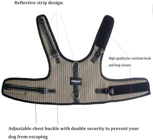 Mini Dachshund Harness – No Armpit Rub, Escape Proof, Reflective, No Pull Vest-Style Dachshunds Harness,Breathable Mesh Dog Harness (Khaki, M: Chest 42-52cm (16.5"-20.5")) - Image 2