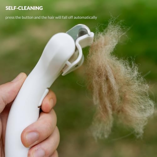 One Press Self Cleaning Dog Brush for Shedding Undercoat Deshedding Rake - Image 6