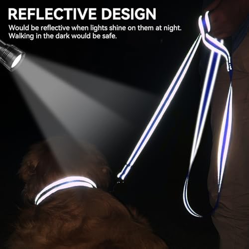 Joytale Reflective Dog Leash for Small Dogs, 6 FT x 3/4", Navy Blue - Image 4