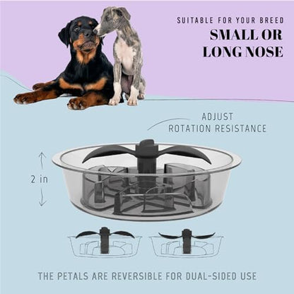 AVERYDAY Slow Feeder Dog Bowls for Medium Breed, 1.5 Cups Engagement Food Puzzle Bowl with Spinning Slow Feeder Insert, Non-Slip Base, Fits for Raised Stand, Hard Maze Design for Medium and Small Dogs - Image 4