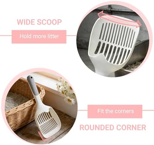 Cat Litter Scoop,Long Handle,Deep Shovel with Comfort Handle for Clumping,Pellets Litter Box - Image 4