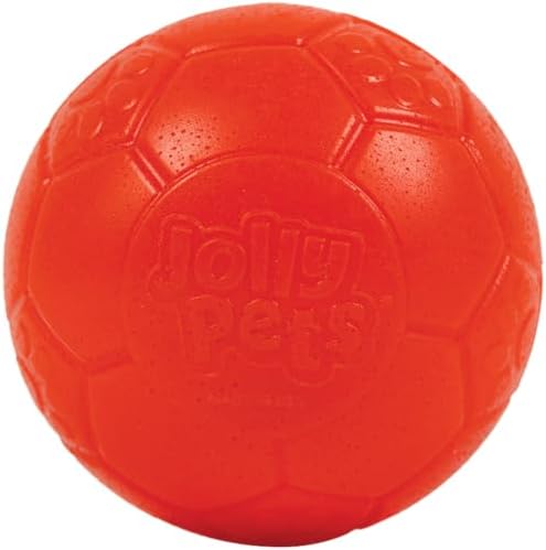 Jolly Pets Large Soccer Ball Floating-Bouncing Dog Toy, 8 inch Diameter, Orange by JollyPets