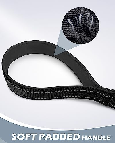 Joytale Short Dog Leash for Close Control & Training, 18", Black - Image 3