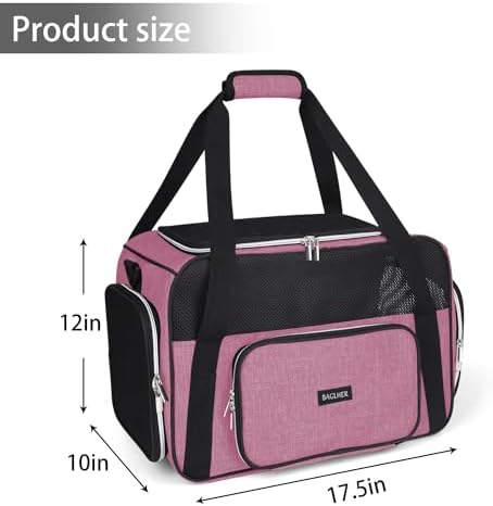 BAGLHER Pet Travel Carrier, Cat Carriers Dog Carrier for Small Medium Cats Dogs Puppies, Airline Approved Small Dog Carrier Soft Sided, Collapsible Puppy Carrier - Image 2