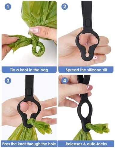 Gobeigo 2-Pack Thick Silicone Used Poop Bag Holder – No More Stinky Hands - Image 5