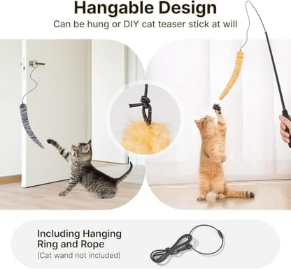Potaroma Cat Toys Lifelike Tail Kicker 3 Pack, Catnip Crinkle Kitten Teaser - Image 5