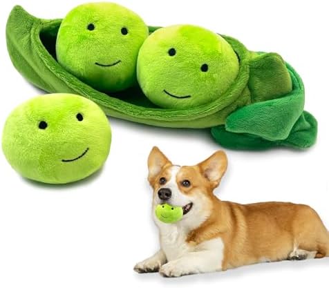 Hide and Seek Dog Toys Squeaky Pea Balls for Small Medium Dogs by Lepawit