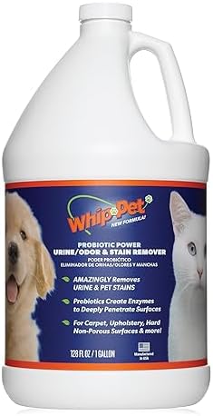 Whip-Pet Pet Odor Eliminator and Stain Remover - Enzymatic Cleaner for Dog Urine and Carpet Odor Eliminator - Pet Odor Remover - 128 fl oz / 3.78L by WhipItInventions