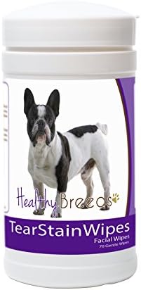 Healthy Breeds French Bulldog Tear Stain Wipes 70 Count by HealthyBreeds