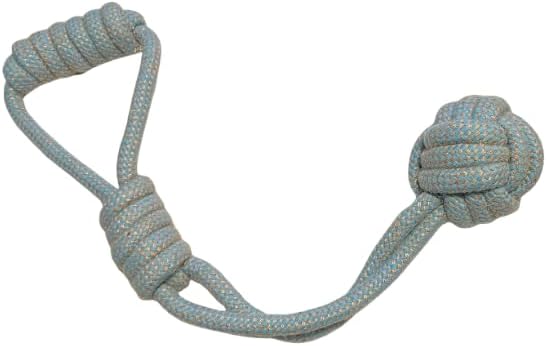 TugBud Dog Toy – 18" Organic Hemp Rope Toy for Fetch and Tug Play