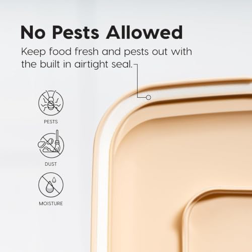 IRIS USA Dog Food Storage Container, Up to 42 lbs, Almond, Made in USA - Image 6