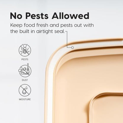IRIS USA Dog Food Storage Container, Up to 42 lbs, Almond, Made in USA - Image 6