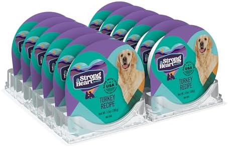 A Strong Heart Turkey Recipe Dog Food Cups, 3.5oz, Pack of 12 by AStrongHeart