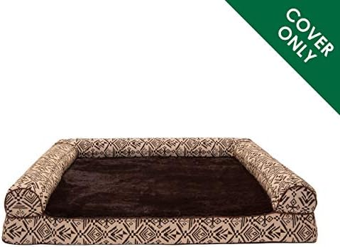 Furhaven Replacement Dog Bed Cover Plush & Southwest Kilim Décor Sofa-Style, Machine Washable - Desert Brown, Large - Image 2