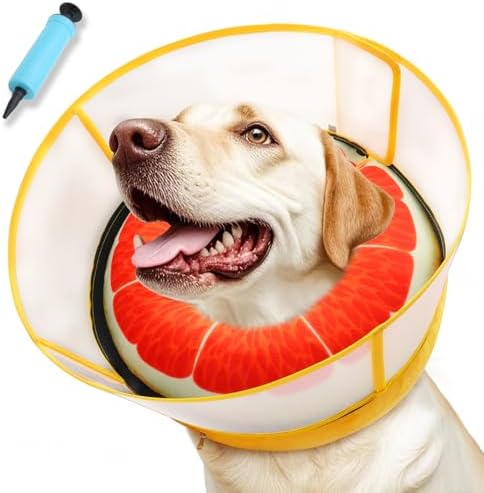 Upgraded Inflatable Dog Cone Collar to Stop Licking, Soft Dog Donut Collar by Unknown