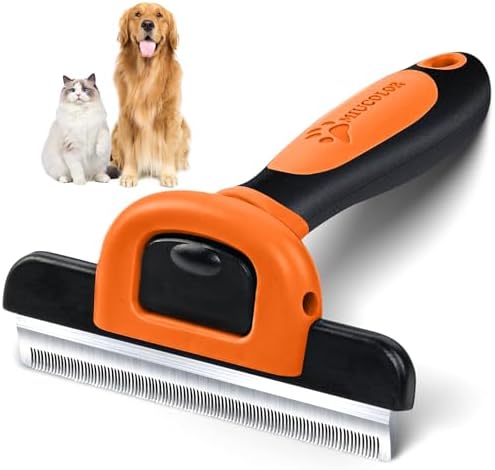 MIU COLOR Pet Grooming Brush, Deshedding Tool for Dogs & Cats, Orange by MIUCOLOR