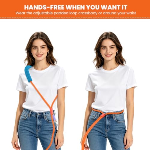 Double Dog Leash, Hands Free Dog Leash Set w/Sponge Handle, Adjustable 4.9-9.8ft for Walking Jogging Running Training, Multifunctional Handheld Crossbody Waist for Small Medium Dogs - Image 7