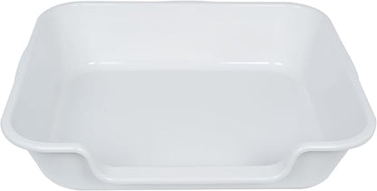 1 Pack Extra Large Dog Litter Box Pan Tray (ABS Material), Low Entry Jumbo Senior Litter Boxes for Multiple Kitten Big Cats, Pet Safe Indoor Dog Potty (Light Gray, 24" L x 20" W)